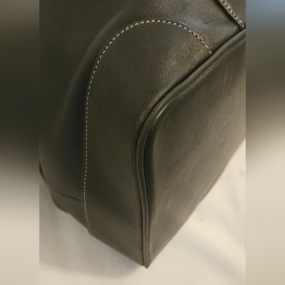 Coach Blk Leather Tote/Satchel Large Great overnight Bag. #9582 - Picture 11 of 13